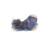 RARE FRANK FENTON PLUM POUNCING CAT 2003