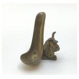 BRASS SCOTTY DOG PIPE HOLDER 3'