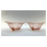 1930S 'ROYAL LACE' PINK DEPRESSION BOWLS