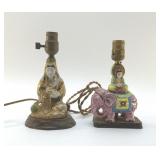1930's ASIAN FIGURE LAMPS MORIAGE