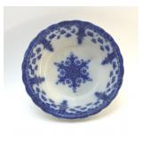 1800's FLOW BLUE BOWL  W.E. CORN, ENGLAND
