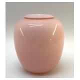 LARRY LASLO PEACH ART GLASS VASE  6'