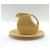 VTG YELLOW, FIESTA PLATE, PITCHER 6'