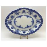 1890 'PARIS' FLOW BLUE ENGLISH PLATTER
