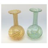MINI ART GLASS SWIRL VASES 4'