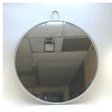 DESIGNER SILVER TONE FRAMED MIRROR 33'