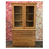 2pc handmade display cabinet with drawers