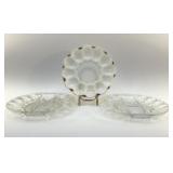 3 DEVILED EGG PLATES
