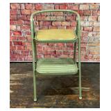 Vintage green metal stepstool