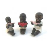 BLACK AMERICANA BISQUE FIGURINES 2'