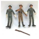 1966 AMERICAN HEROES FIGURES (3)  6'