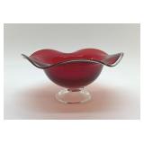 MID-CENTURY MODERN RUBY COMPOTE