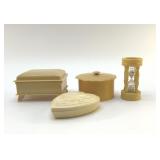 1920's CELLULOID BOXXES AND EGG TIMER