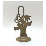 ANTIQUE BRASS FLOWER BASKET DOORSTOP