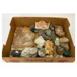 LARGE ASSORTMENT OF CRYSTALS PETRIFIED WOOD