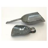 2 VTG GRANITEWARE ENAMELWARE SCOOPS