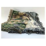 2 THROW BLANKETS