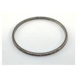 STERLING SILVER BANGLE YELLOW GEMS 8.9 G