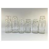 6 VINTAGE MR. PEANUT JARS