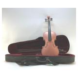 PINK FULL-SIZE VIOLIN WITH CASE AND BOW