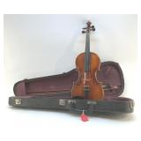 E.R. PFRETZSCHNER 3/4 VIOLIN WITH CASE, BOW