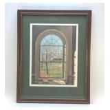 ELON COLLEGE FRAMED ART SIGNED VIC GILLESPIE