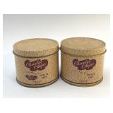 2 VTG CHARLES CHIPS SM TINS 3"