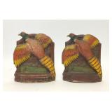 VTG PAIR SYROCO WOOD PHEASANT BOOKENDS