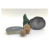 MINERAL COLLECTION MALACHITE, AGATE, JASPER