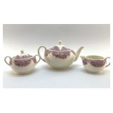 WEDGWOOD SALEM ACADEMY MULBERRY TEA SET