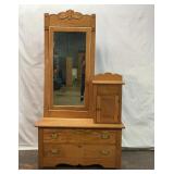 C.1890 ANTIQUE GENTLEMAN'S HATBOX CHEST