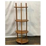 VTG 1970s HEART SHAPED WOODEN CORNER DISPLAY SHELF