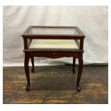 VTG 1980s BOMBAY CO GLASS DISPLAY TABLE
