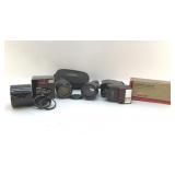 ASSORTED 35 MM CAMERA LENSES, CANON FLASH
