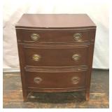 Drexel Heritage, Mahogany three drawer bow chest