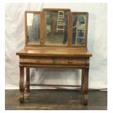 EARLY 1900S EMPIRE DRESSING TABLE WITH MIRROR