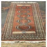 VTG HANDMADE TRIBAL WOOL RUG 7X4 FT