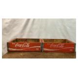 2 1974 WOODEN COCA-COLA CRATES
