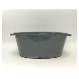 VTG GRAY GRANITEWARE ENAMEL WASH TUB BASIN