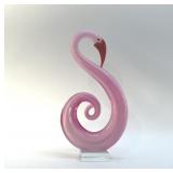 ART GLASS PINK SWIRL, MODERN FLAMINGO