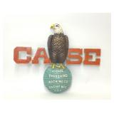 CASE CAST IRON EAGLE THRESHING MACHINE SIGN