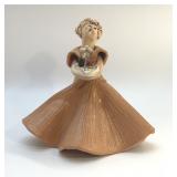 HANDMADE TERRA COTTA LADY IN ORANGE
