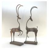 GAZELLE STATUES  WOVEN METAL