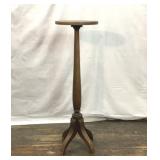 ANTIQUE WOODEN PEDESTAL TABLE PLANT STAND