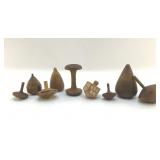 ANTIQUE WOODEN SPINNING TOPS