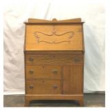 ANTIQUE VICTORIAN OAK SECRETARY DESK