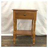 WOODEN SINGLE DRAWER ACCENT TABLE END TABLE