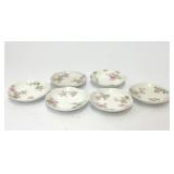 6 VTG HAVILAND PORCELAIN FLORAL BUTTER PATS