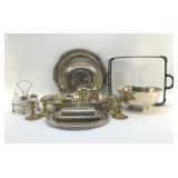 SILVER PLATE TABLEWARE ASSORTMENT