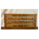 VTG WOODEN SUNKIST CRATE PANEL ADVERTISING SIGN